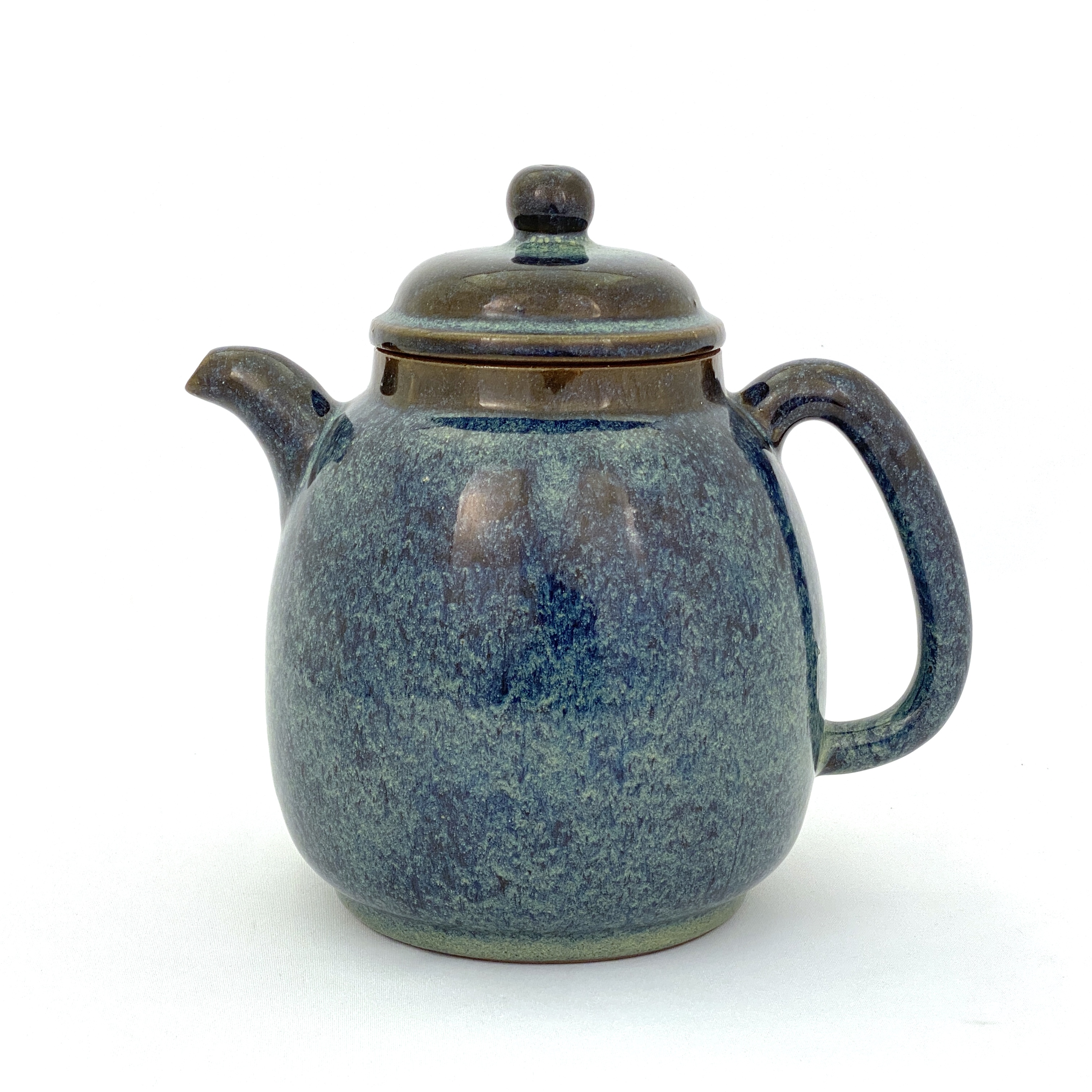 20144	清 「葛明祥製」款 紫泥 海鼠釉 大茶壺