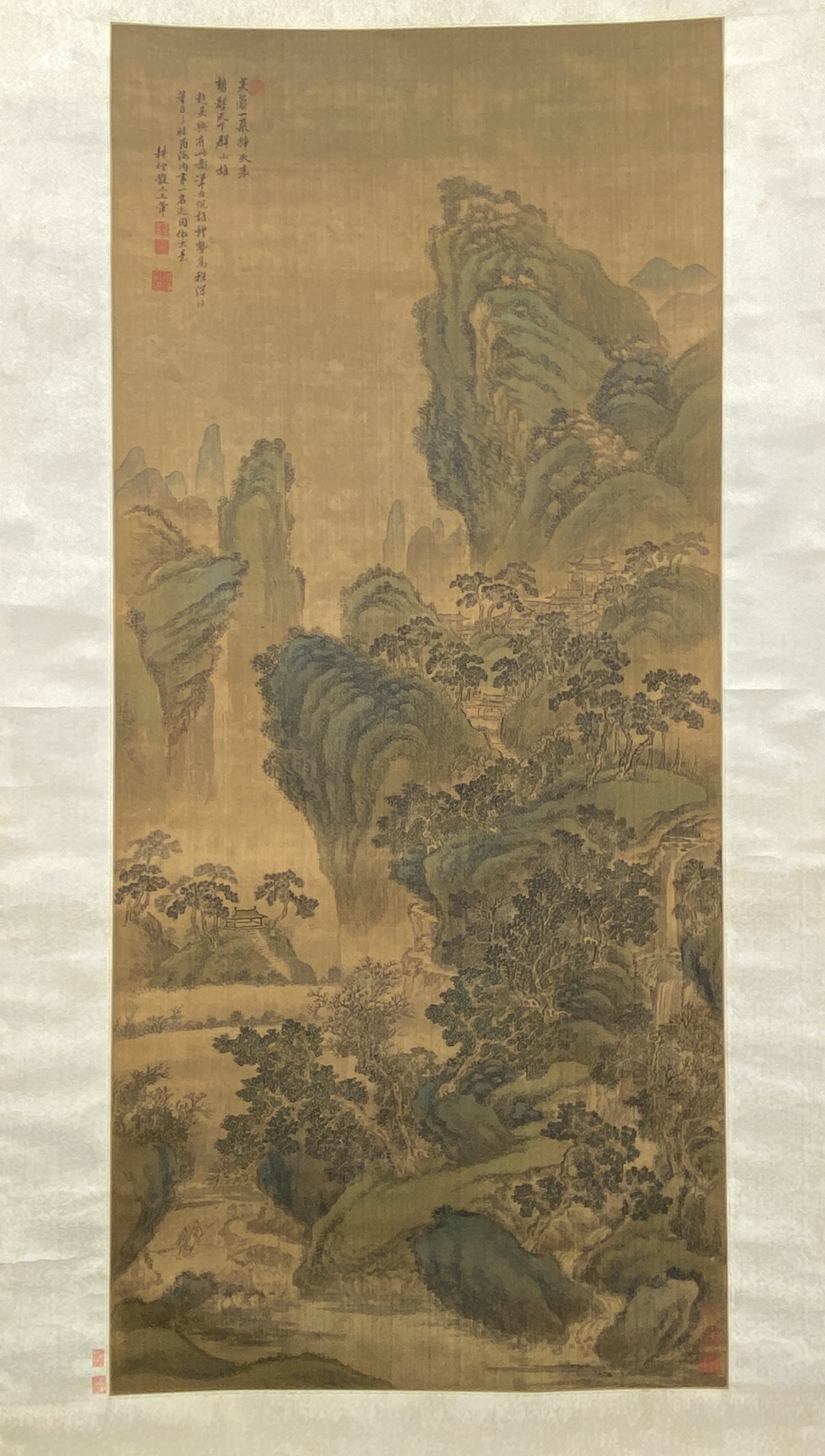 20544	「王翬」画 山水図 軸	132×59cm