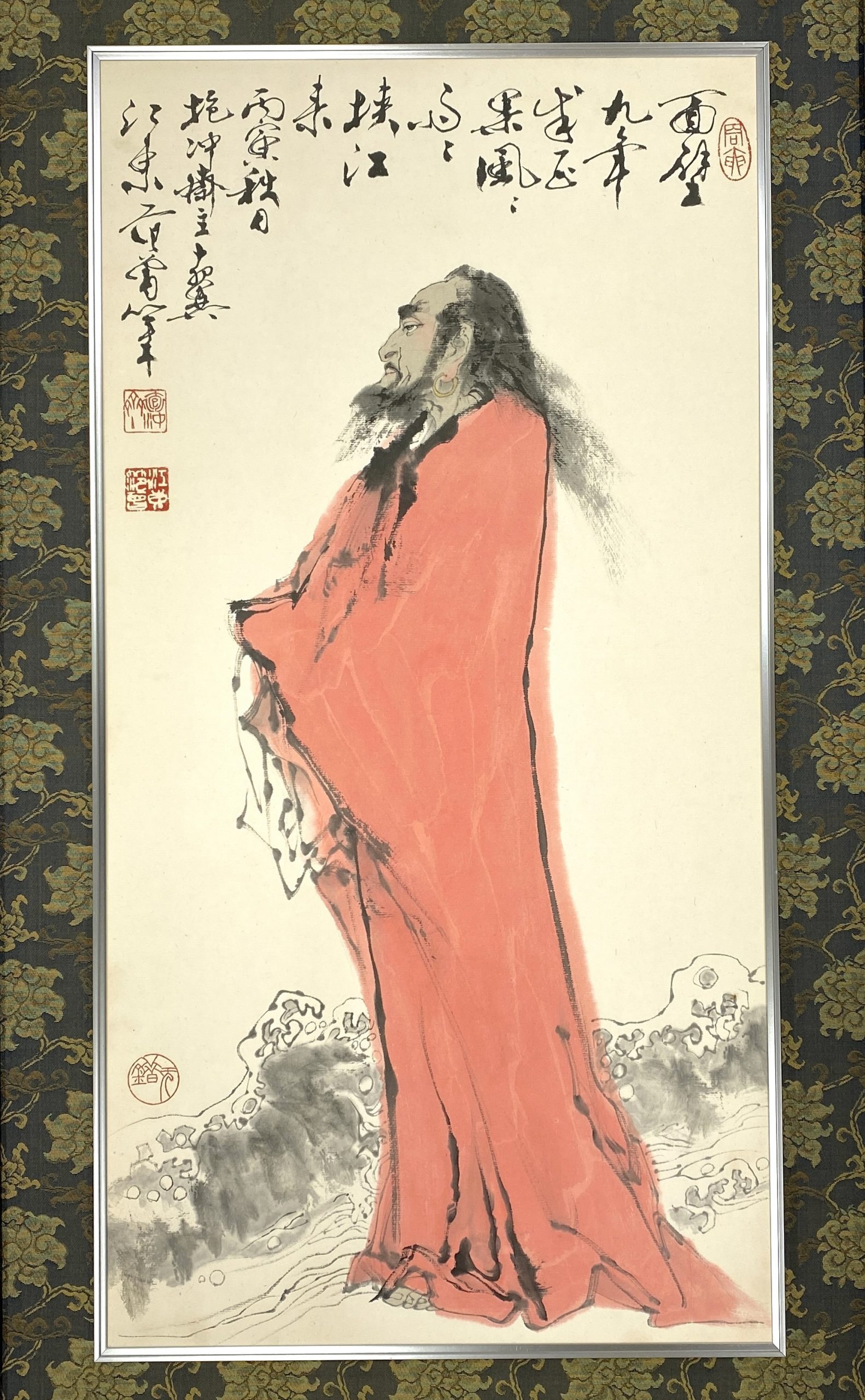 27602	「范曽」画 人物図 額	67.5×34.5㎝