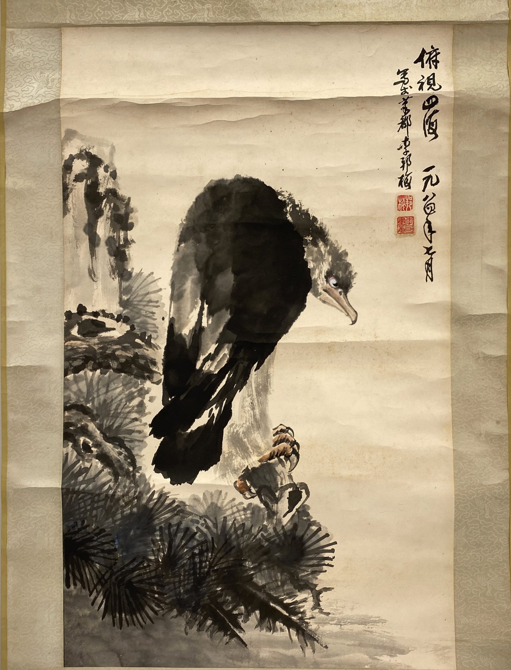 27748	「李邦梅」画 鳥図 軸	77×47.5㎝