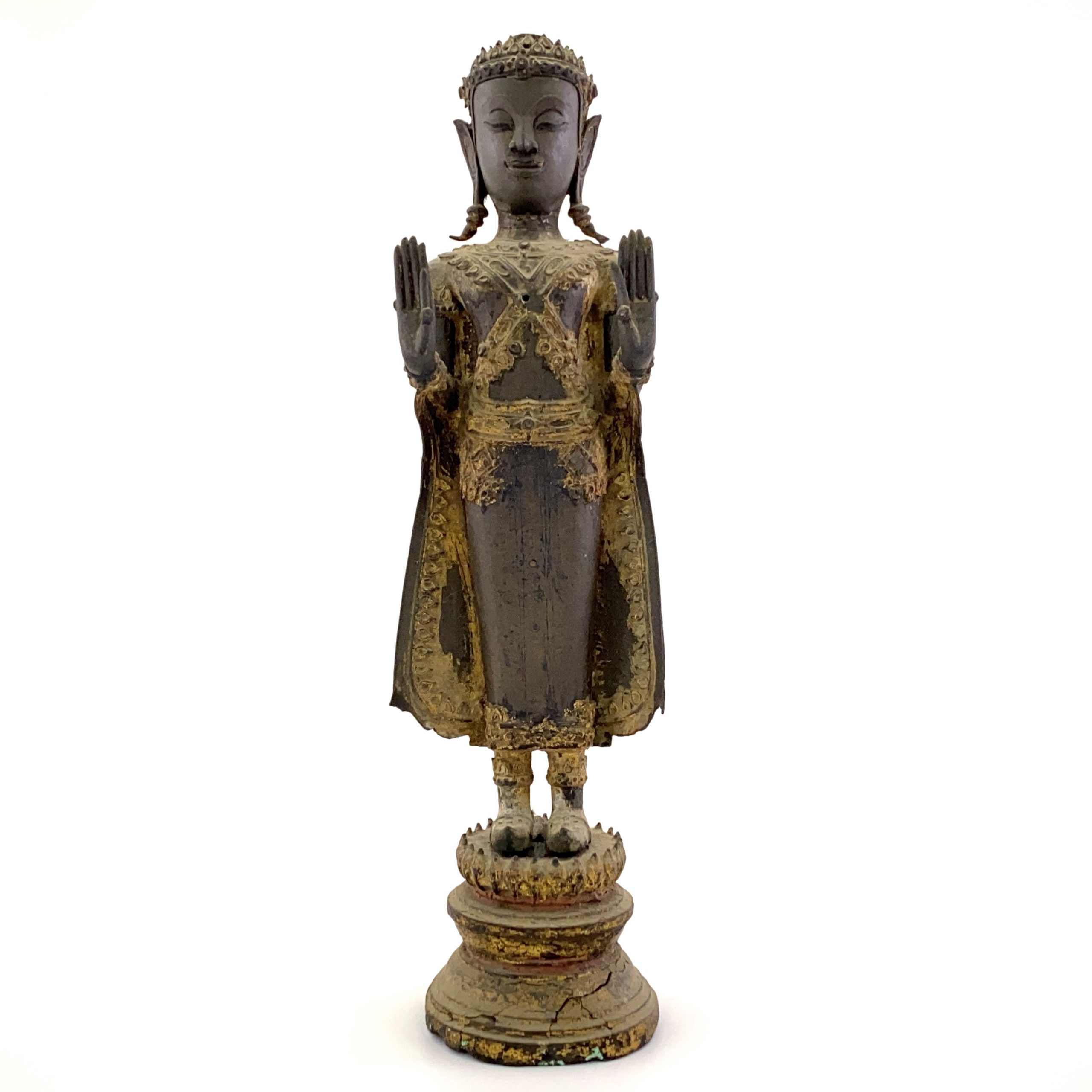 30195	泰国 銅漆金 菩薩立像