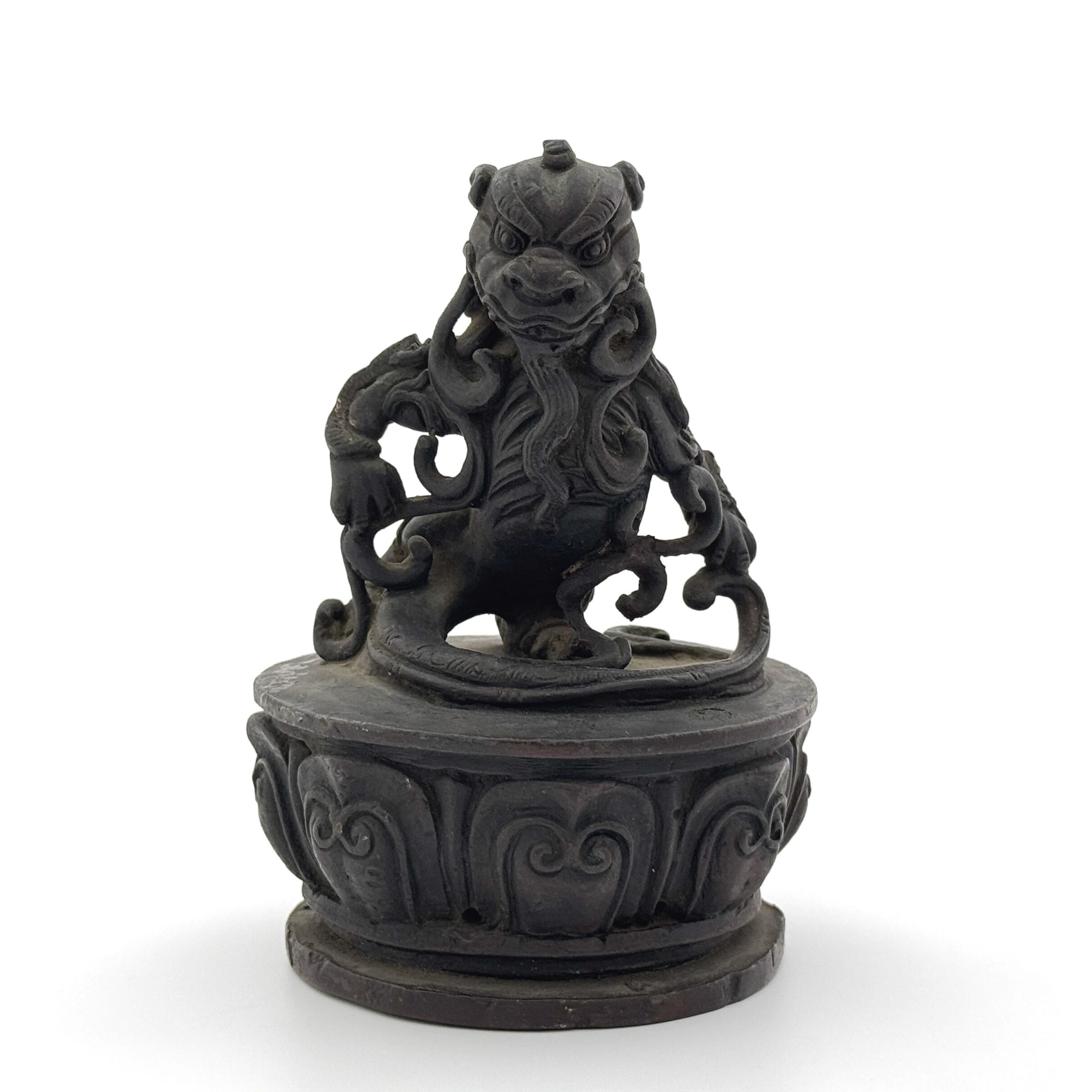34263	明 銅 獅子