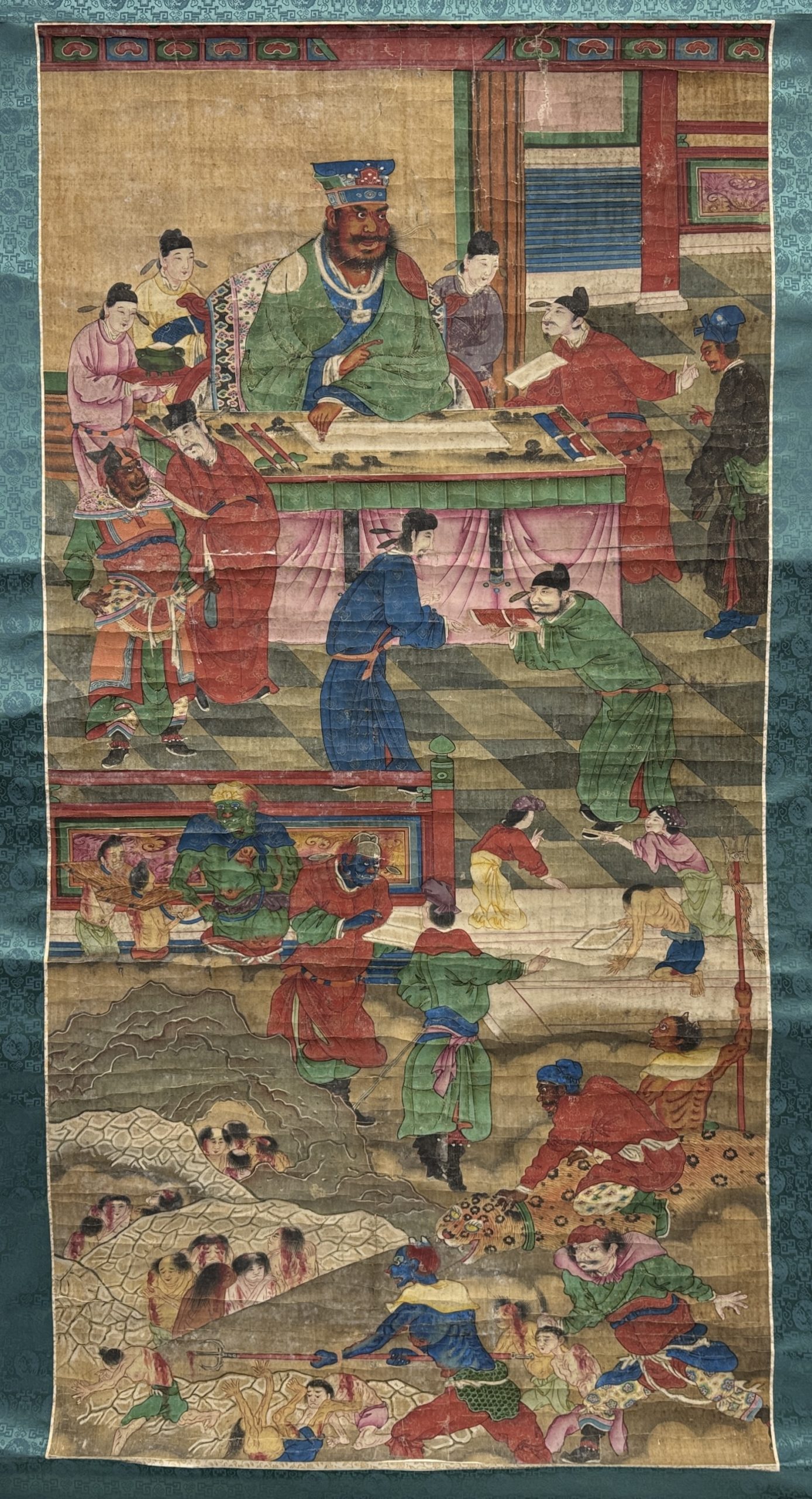 34304	古画 大王図 軸	170×85㎝