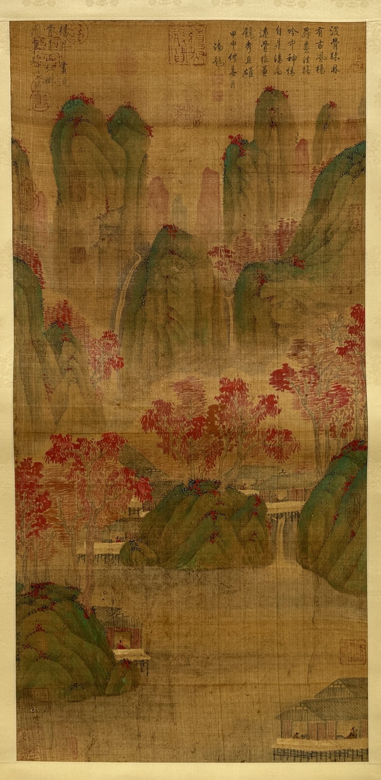 34312	在銘 古画 山水図 軸	105×50㎝