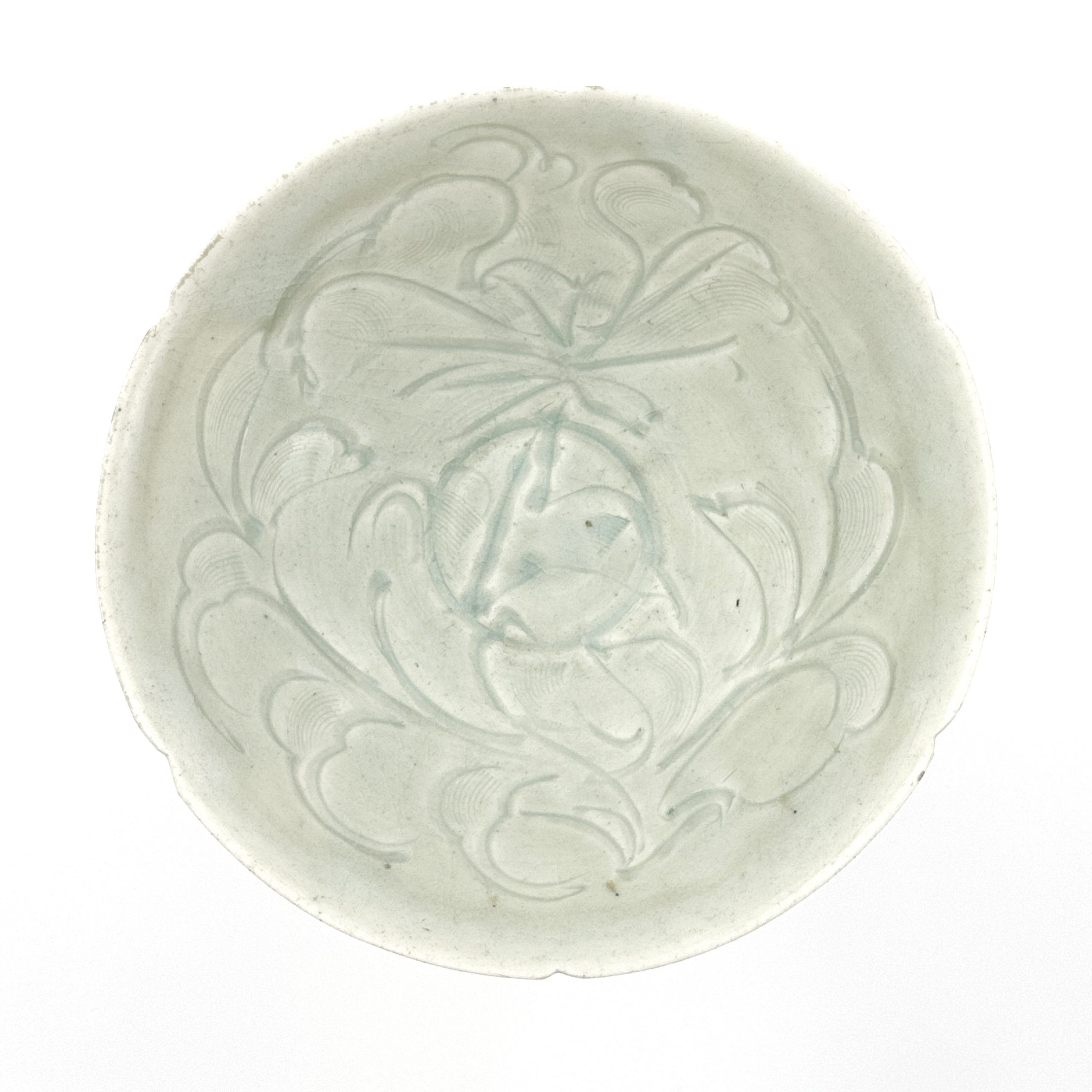 34039	南宋 青白磁 刻花紋 碗  秦峰男収蔵品