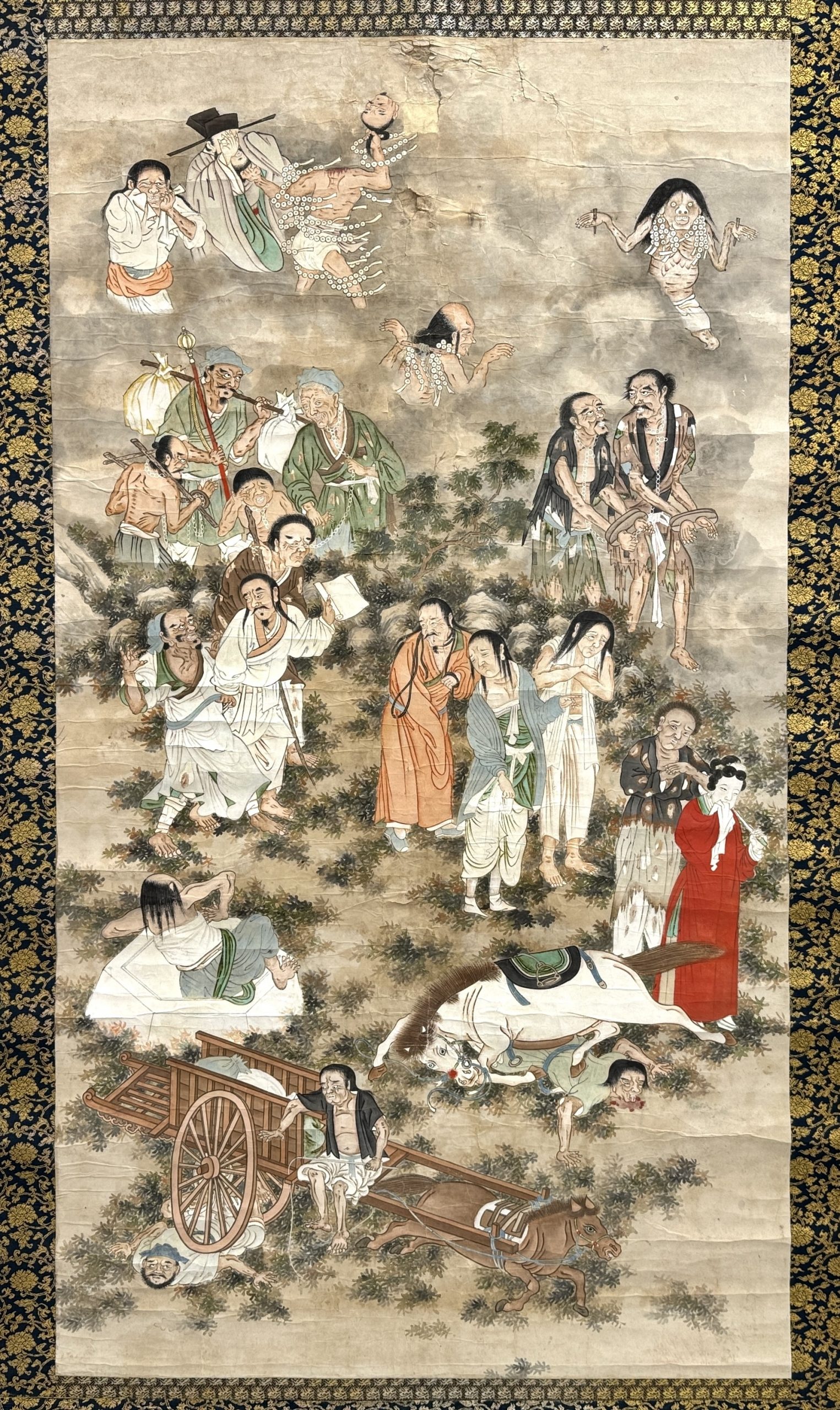 34391	掟懲戒之図 軸	144×78㎝