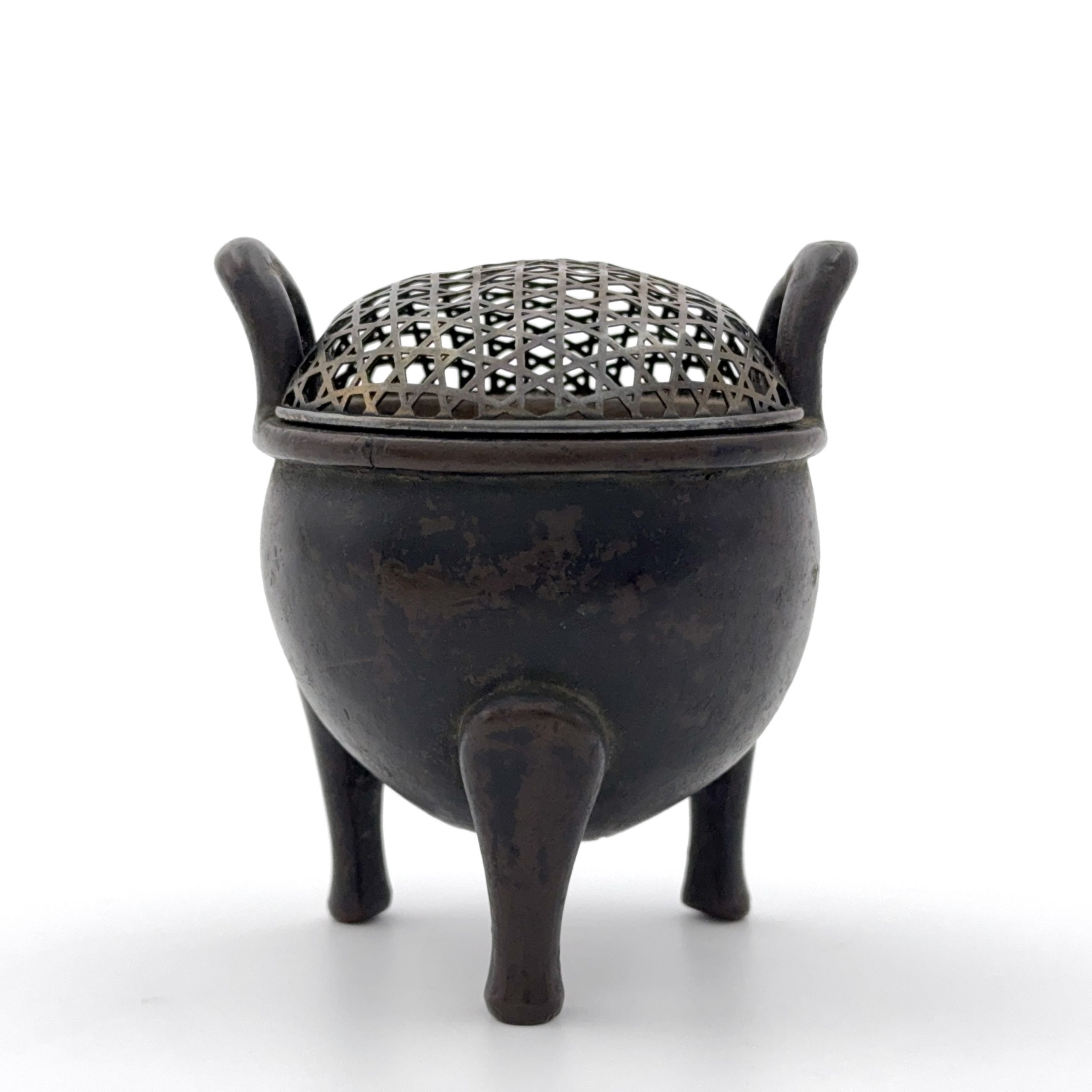 35144	明 在銘 銅 雙耳炉