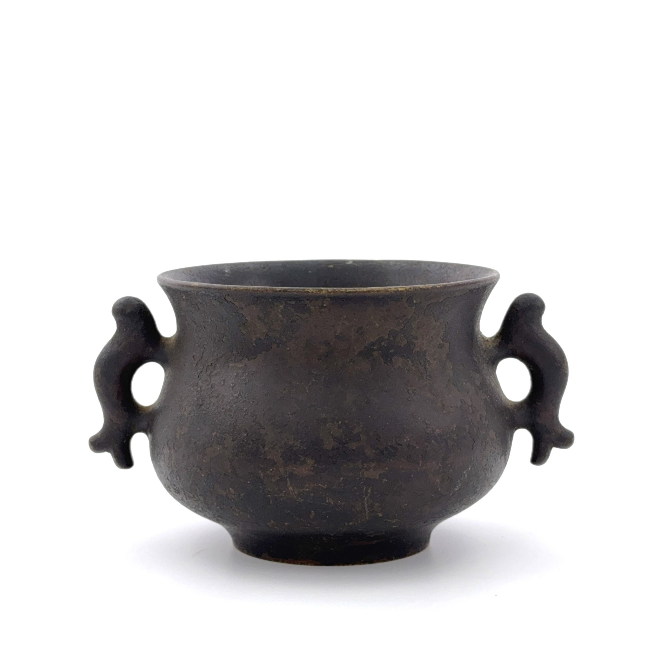 35155	明「大明宣徳年製」款 銅 戟耳爐