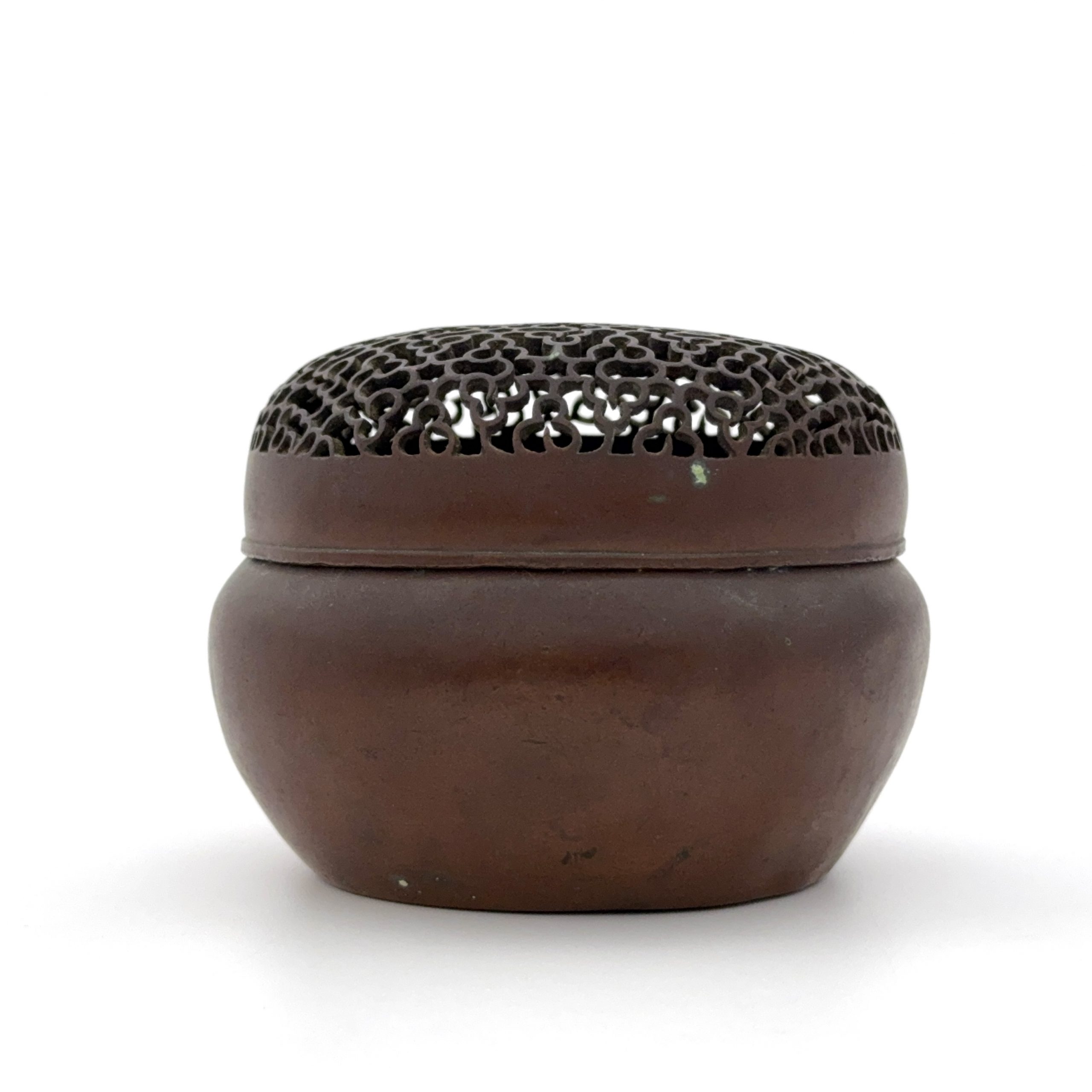 35172	清「鳴岐」款 銅 手爐