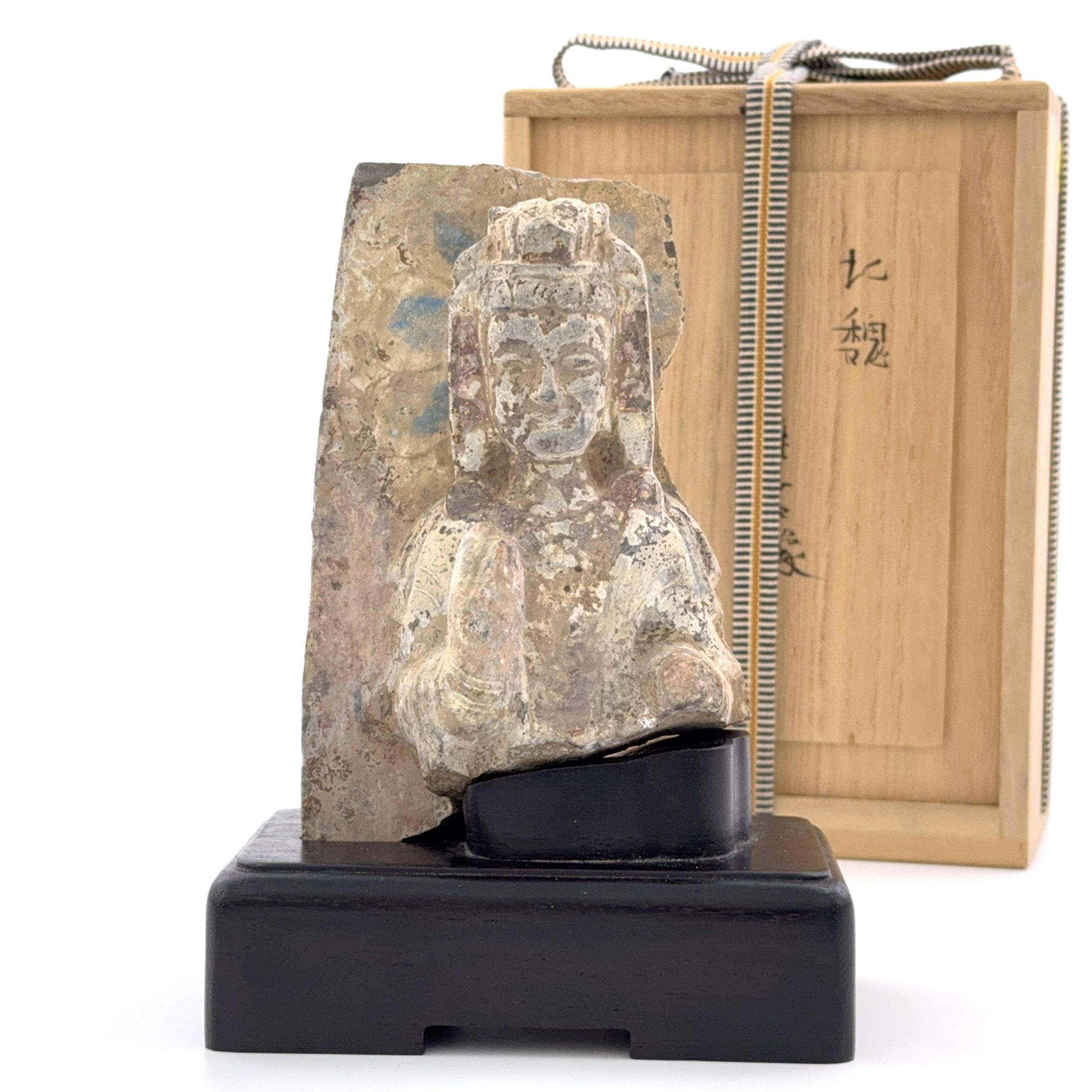 35049	北魏 菩薩石佛   Lot1～53秦峰男収蔵品