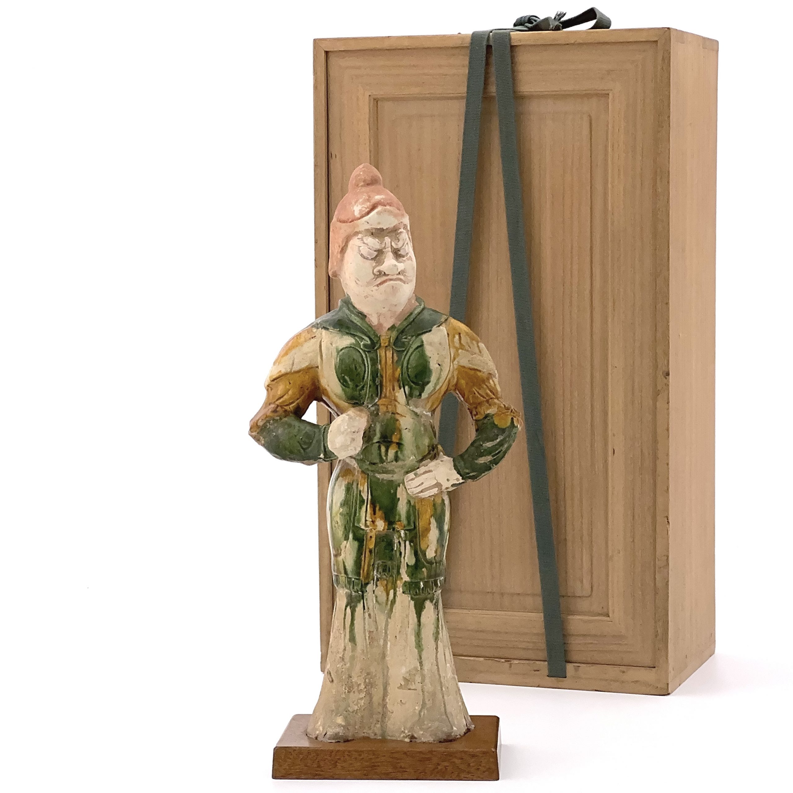 35234	唐 三彩 花紋 武人俑