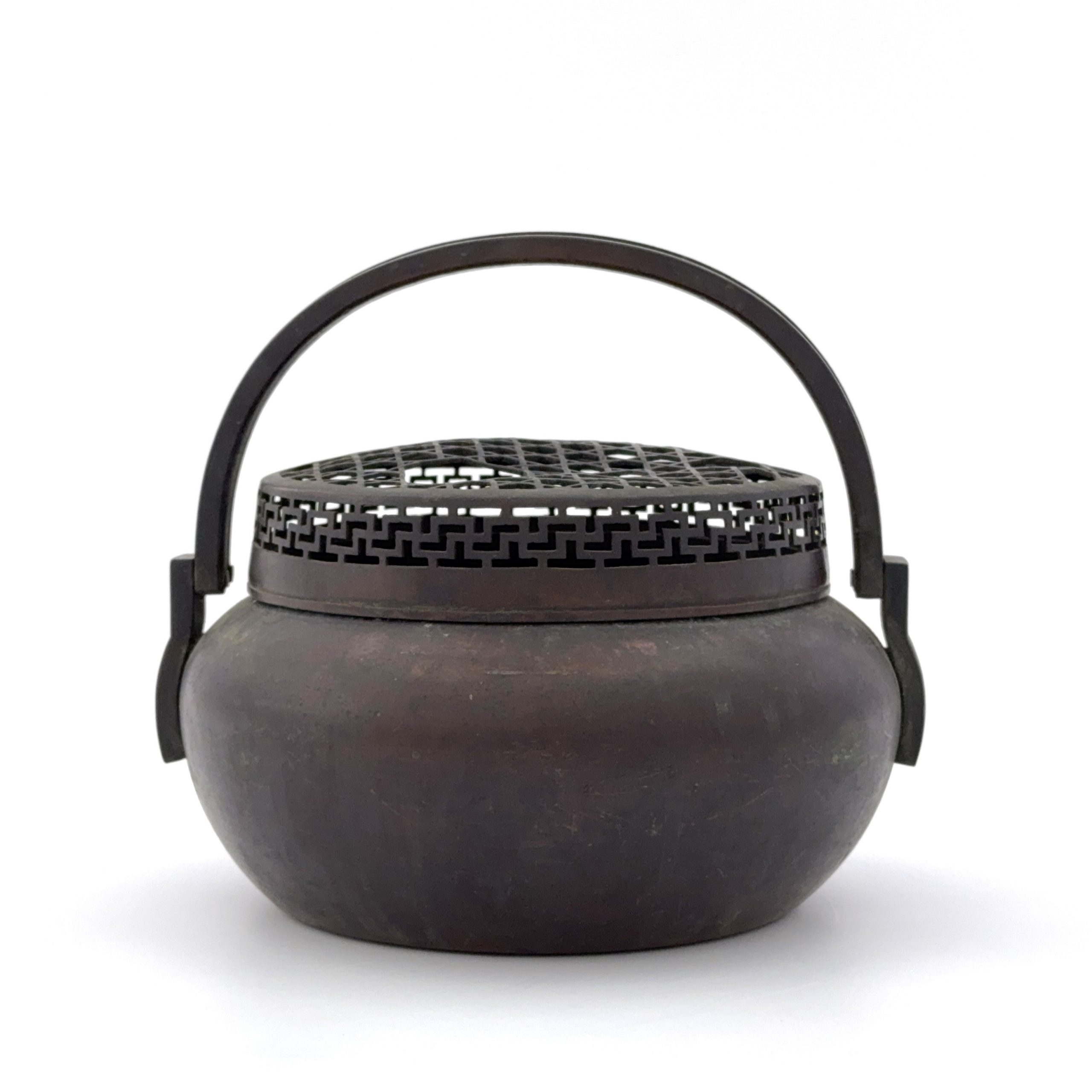 35305	「張鳴岐製」款 銅 手爐