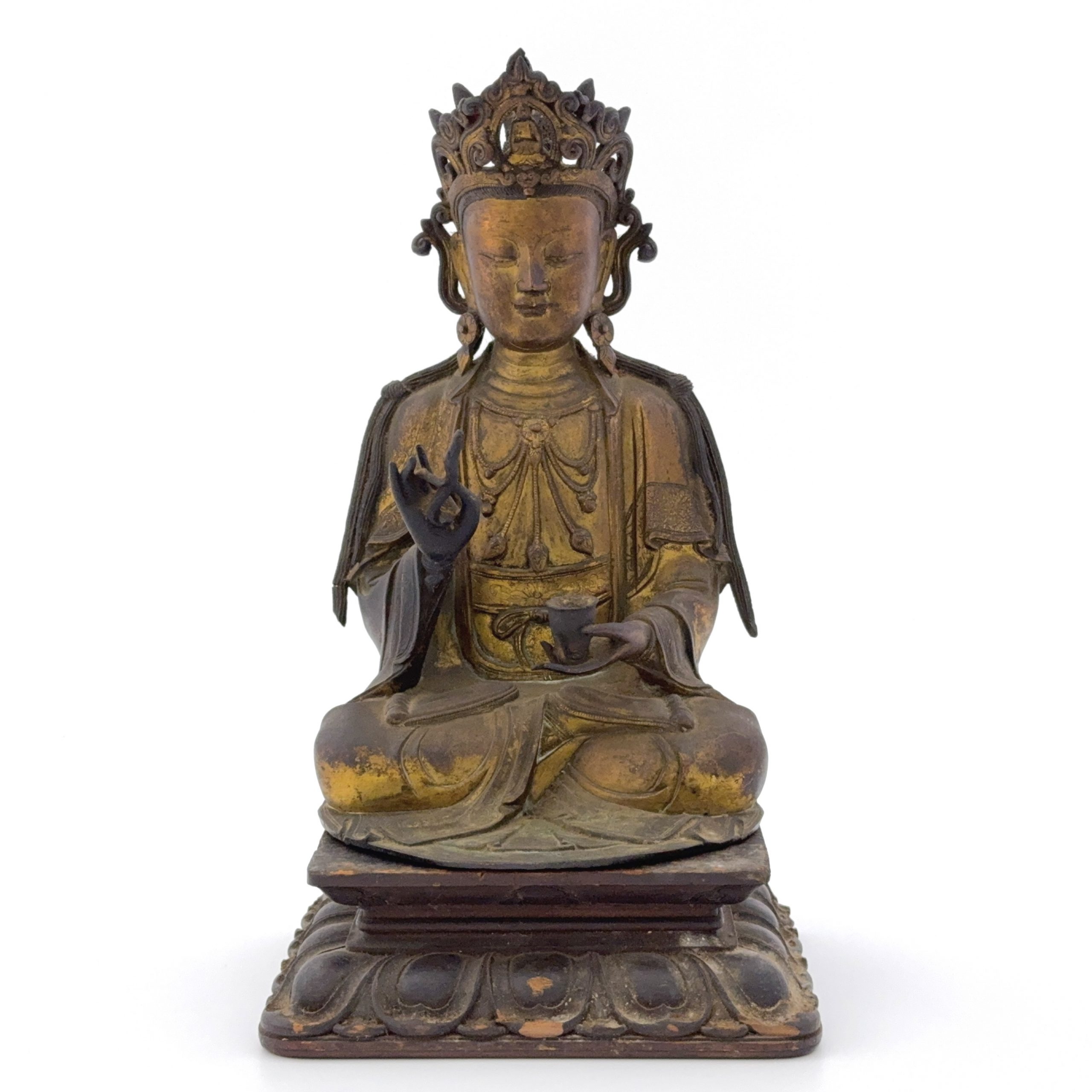 35333	明 銅鎏金 観音坐像