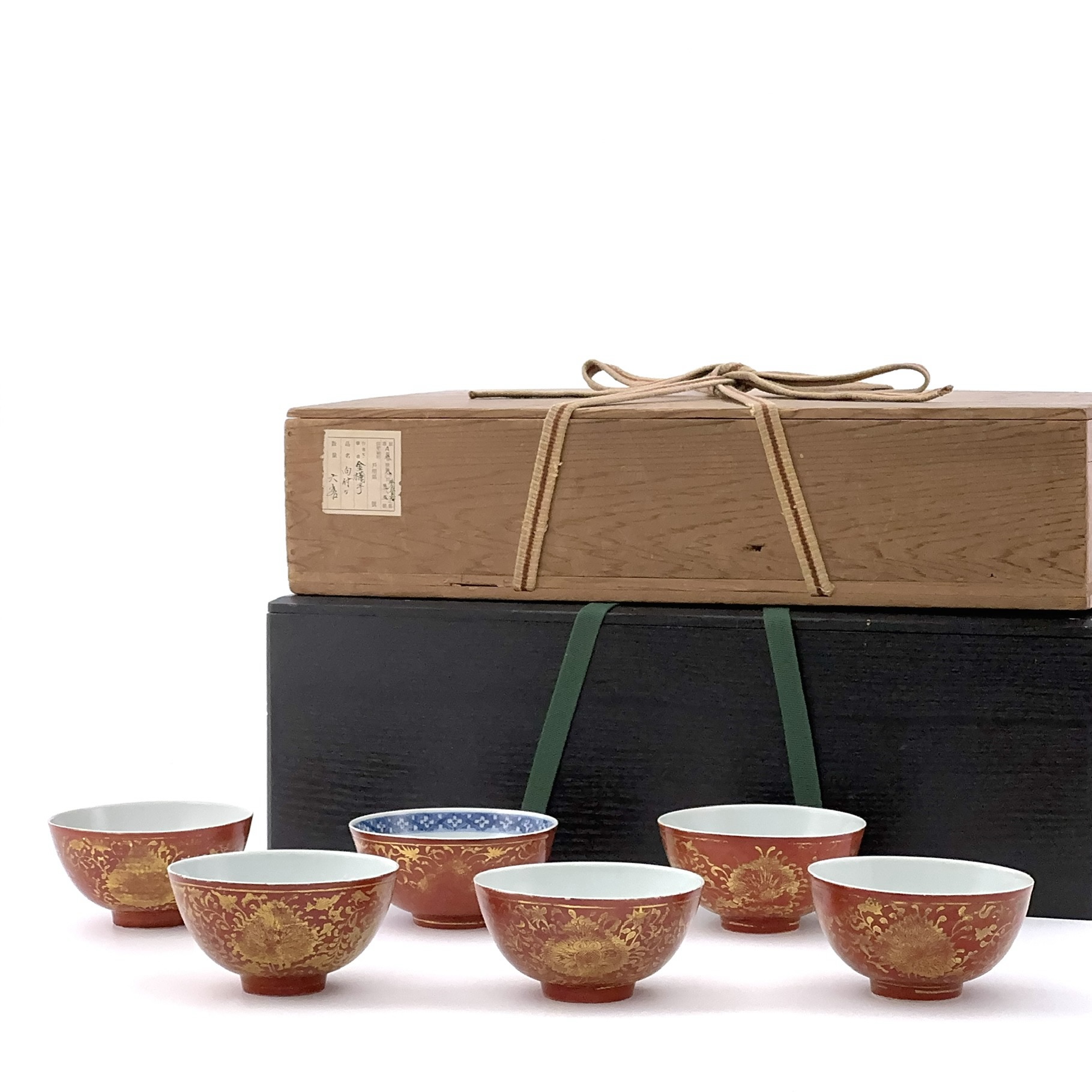 35341	明嘉靖 金襴手 碗 計6件