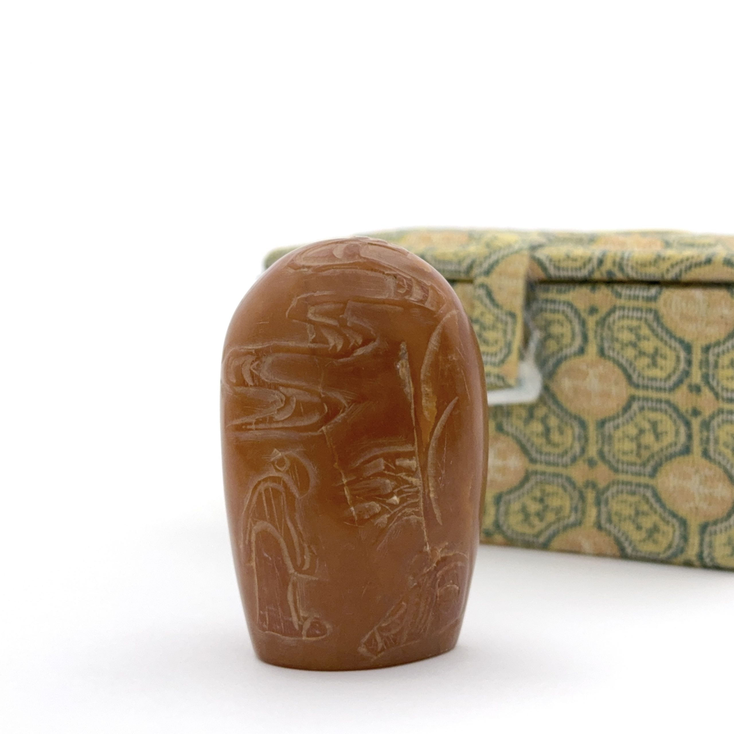 35361	「俊卿」款 寿山石雕 竹紋 印章 Lot361～372同一収蔵家