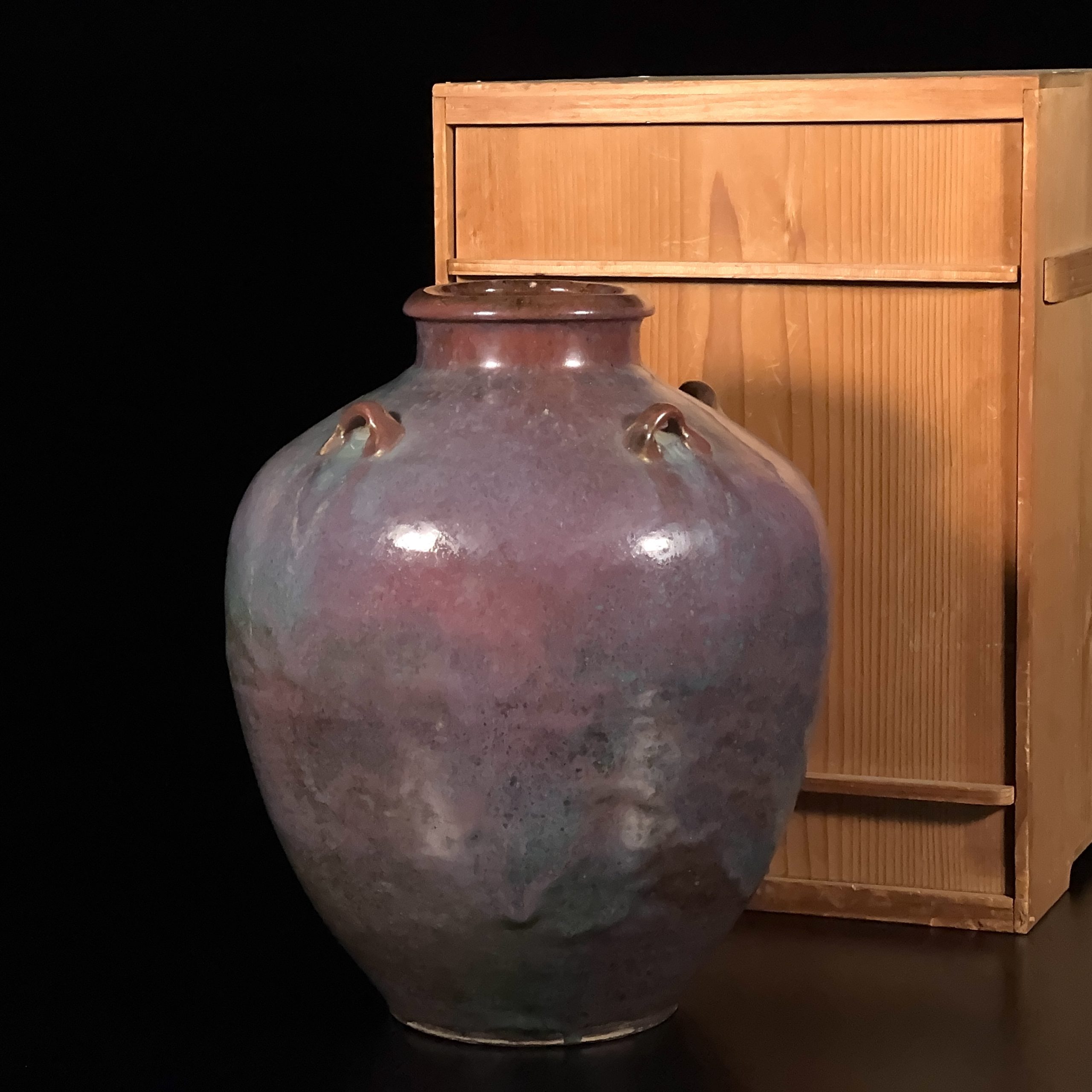 35403	明 鈞窯 四耳壺