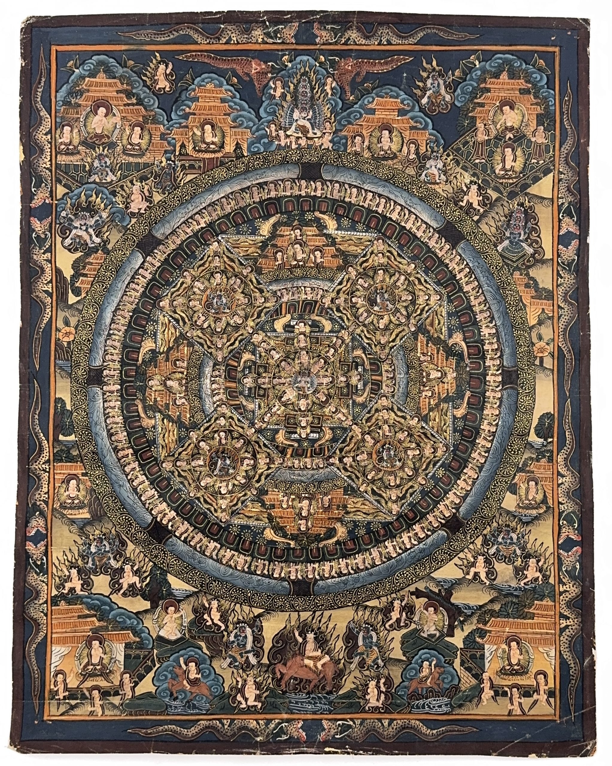 35523	西蔵 唐卡 鏡心	54×42.5㎝