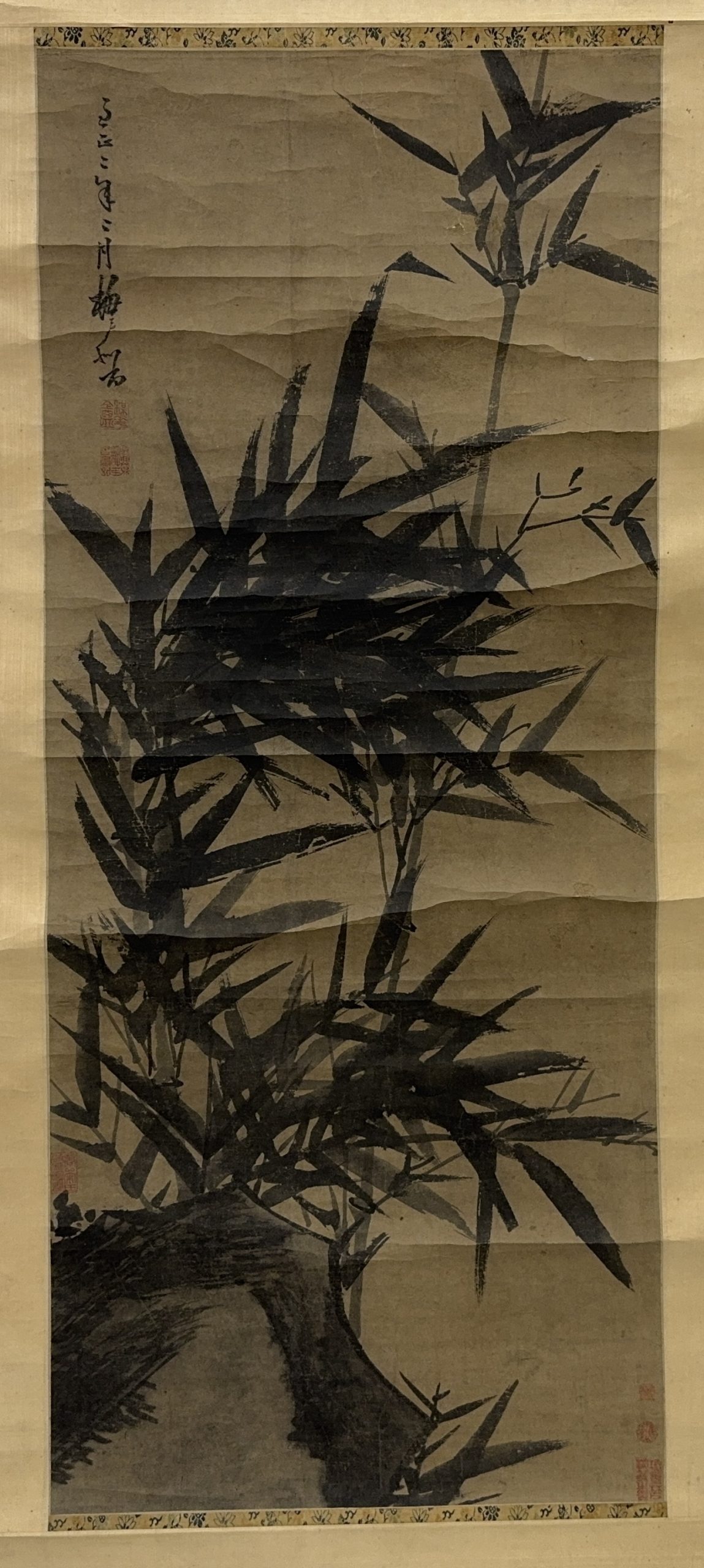 35543	「梅道人」画 墨竹図 軸	110×46㎝