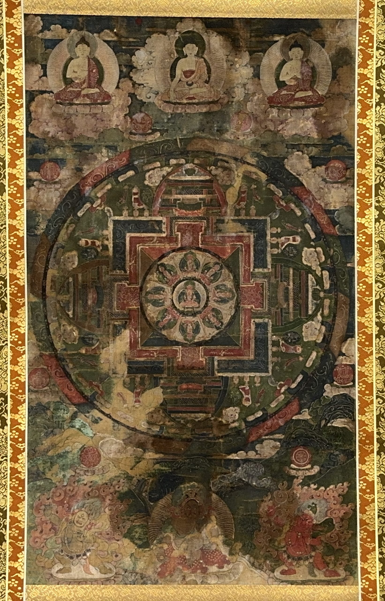 35563	十八世紀 唐卡 軸	56×33㎝