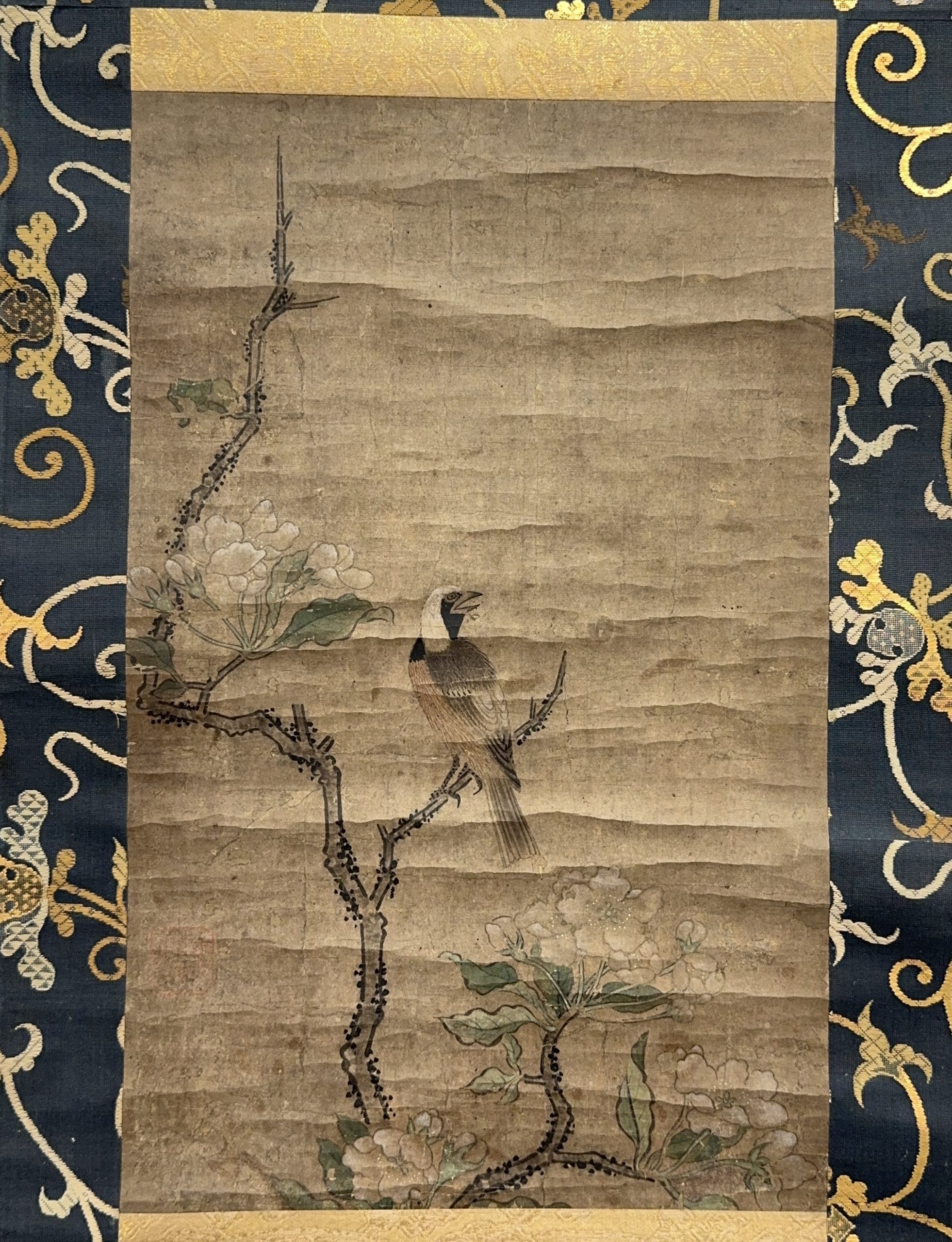 35625	古画 花鳥図 軸	41×26㎝