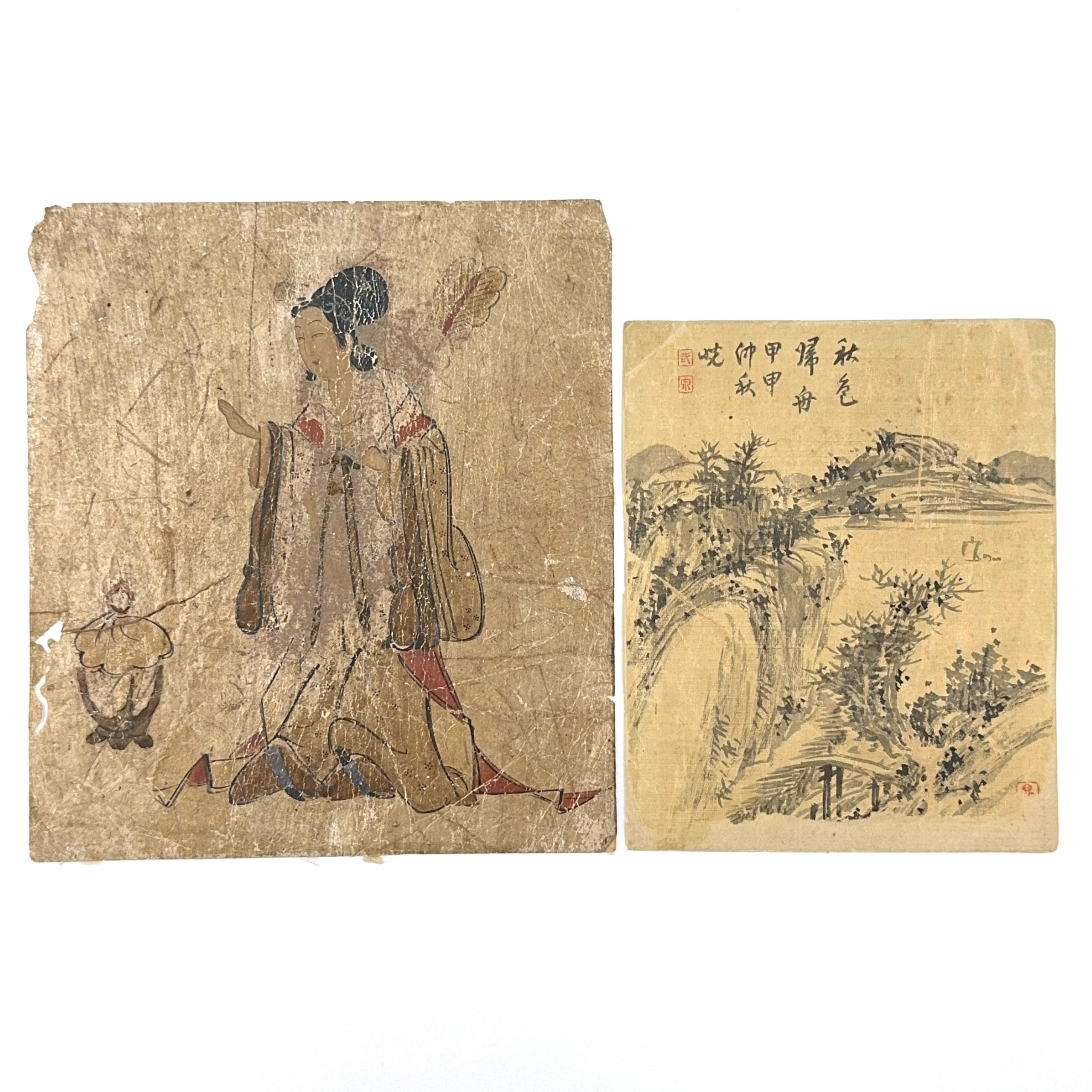 35639	古画 人物図 鏡心等 計2件	19×17㎝他