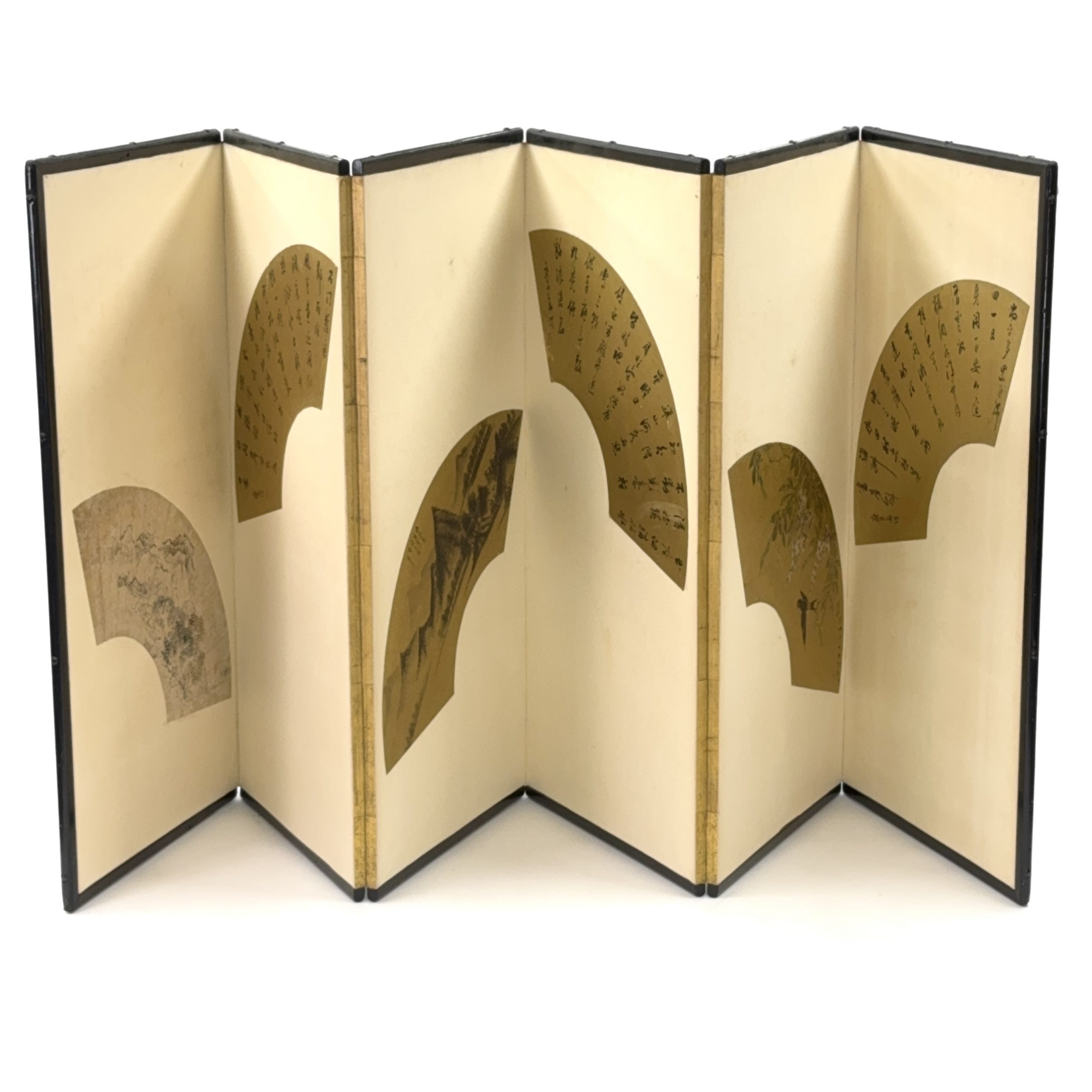 35648	在銘 扇面交貼 屏風	19×54㎝他