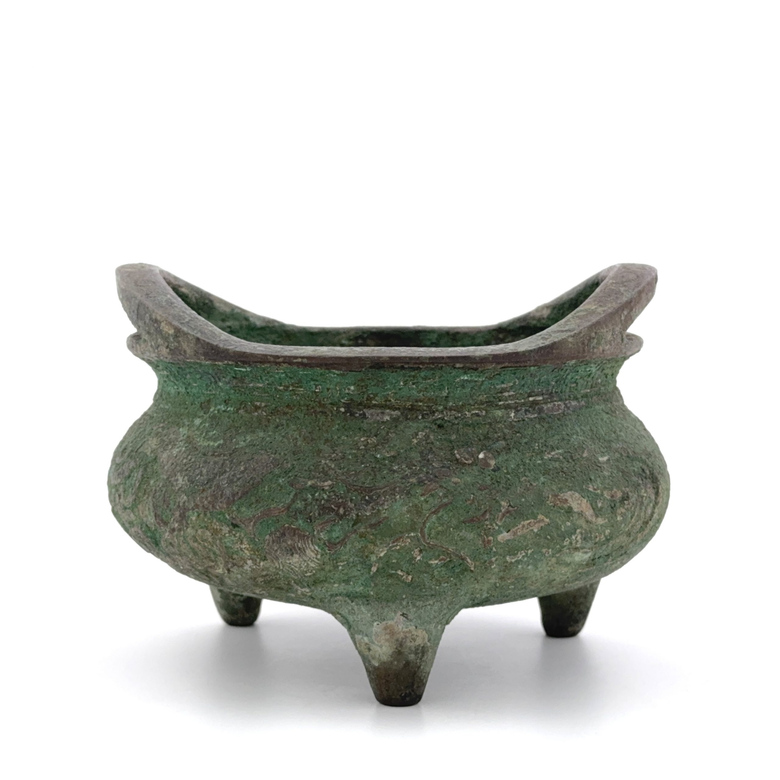 36101	明「大明宣徳五年」款 銅 橋耳爐