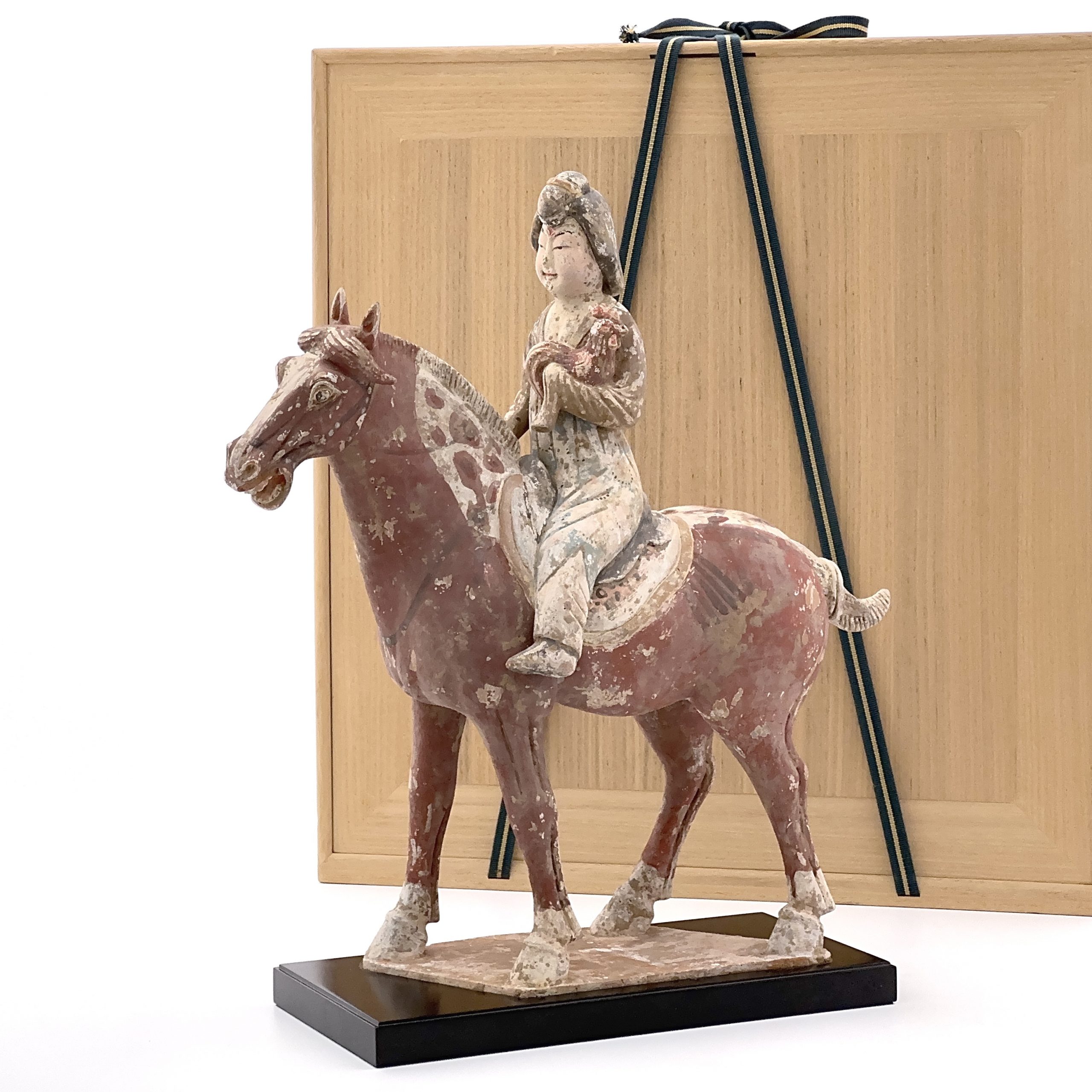 36135	唐 加彩 騎馬人物俑