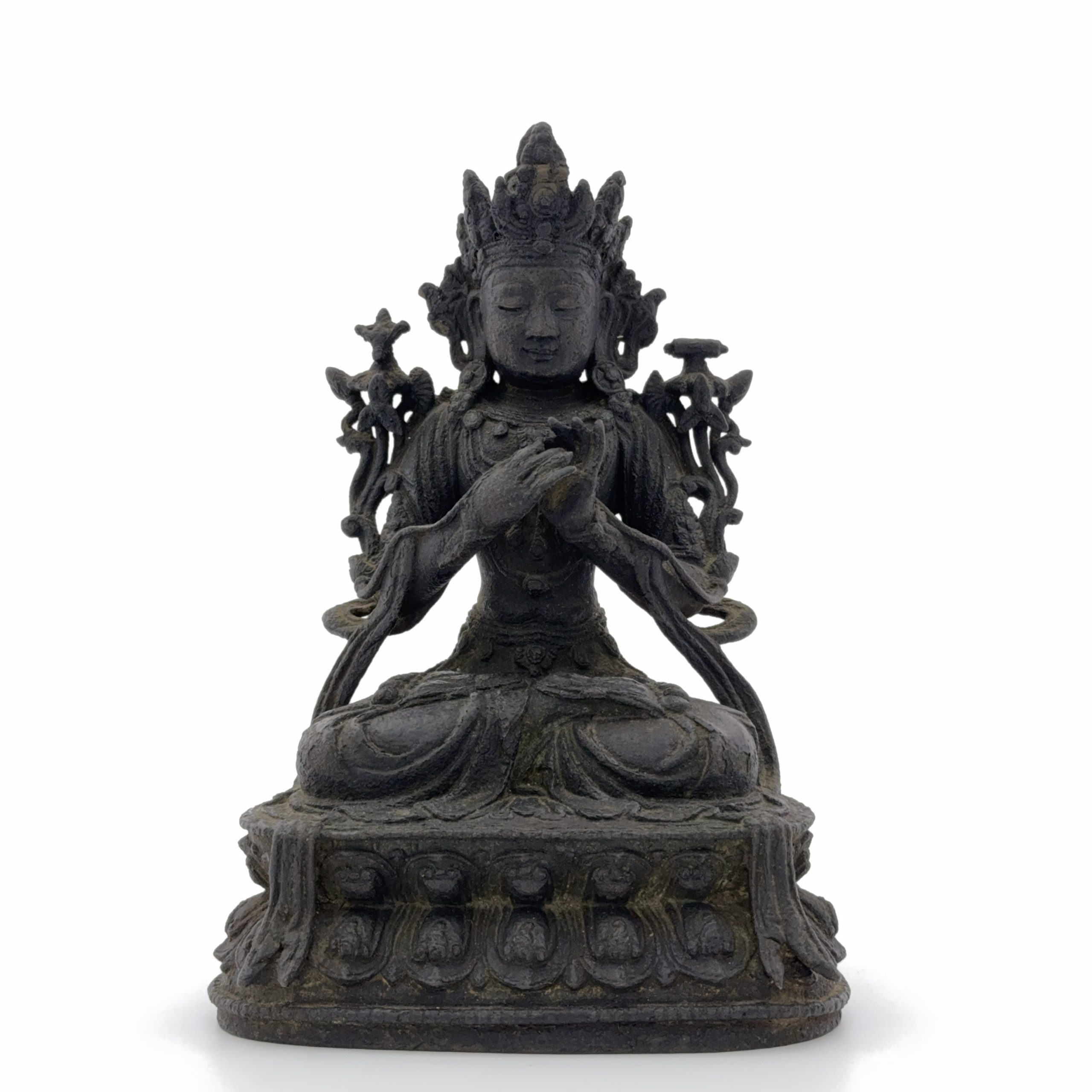 36163	明中期 銅 観音坐像