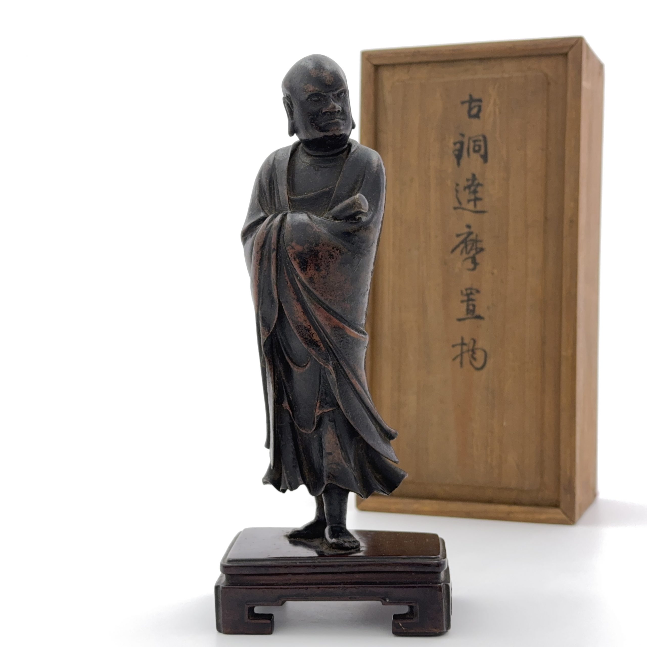 36173	明 銅 達磨立像