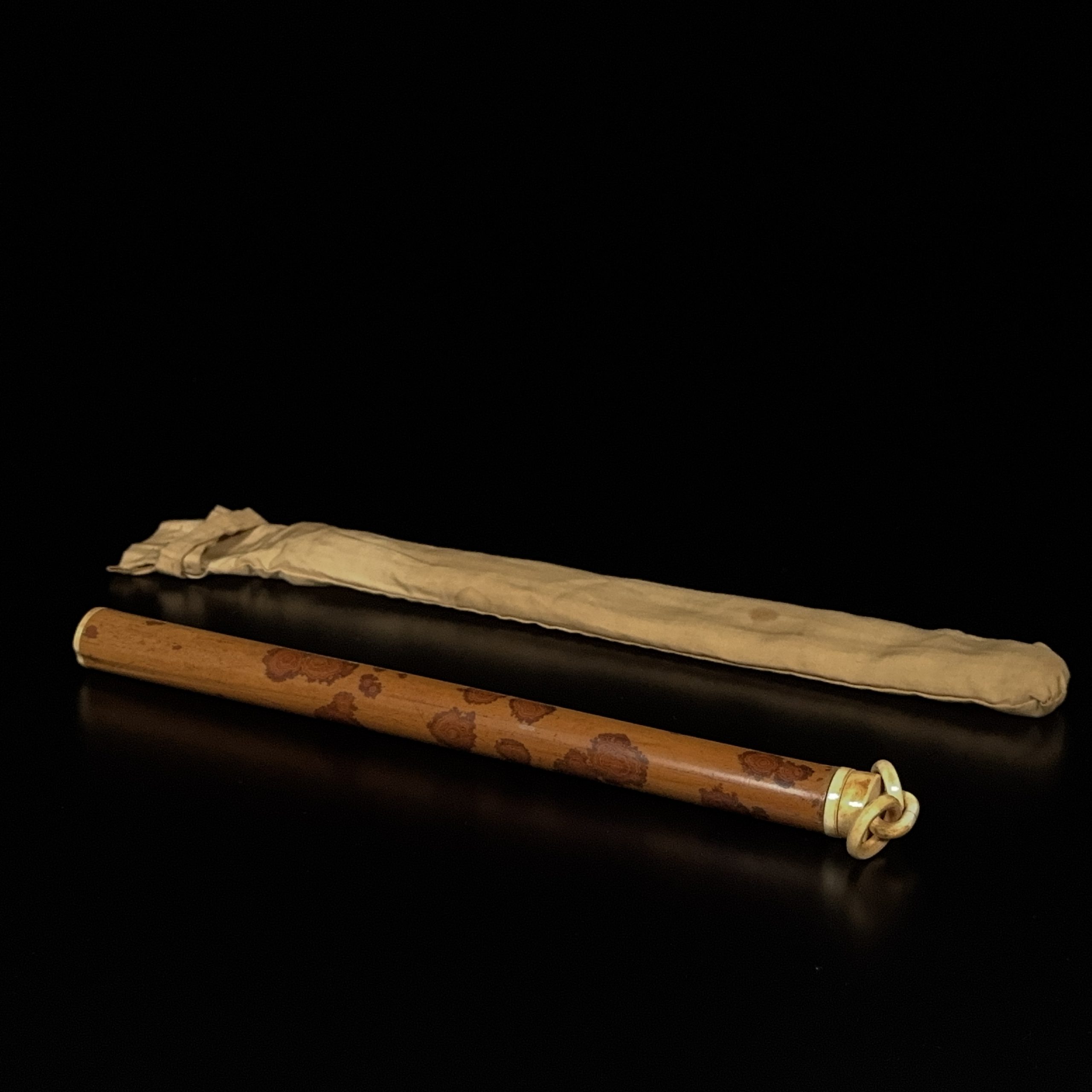 36200	清 紅斑竹 香筒