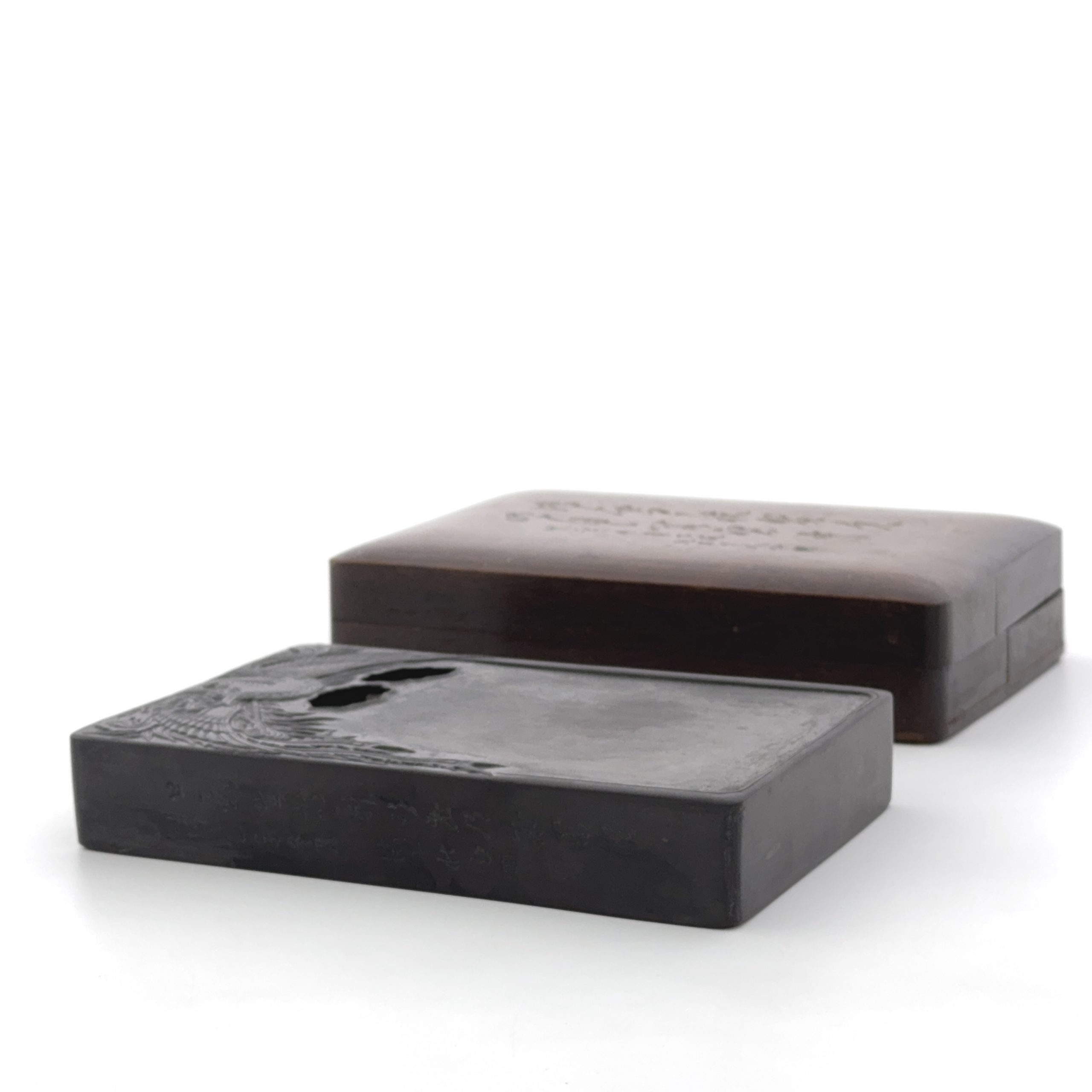 36203	在銘 端渓雕 鳳紋 硯