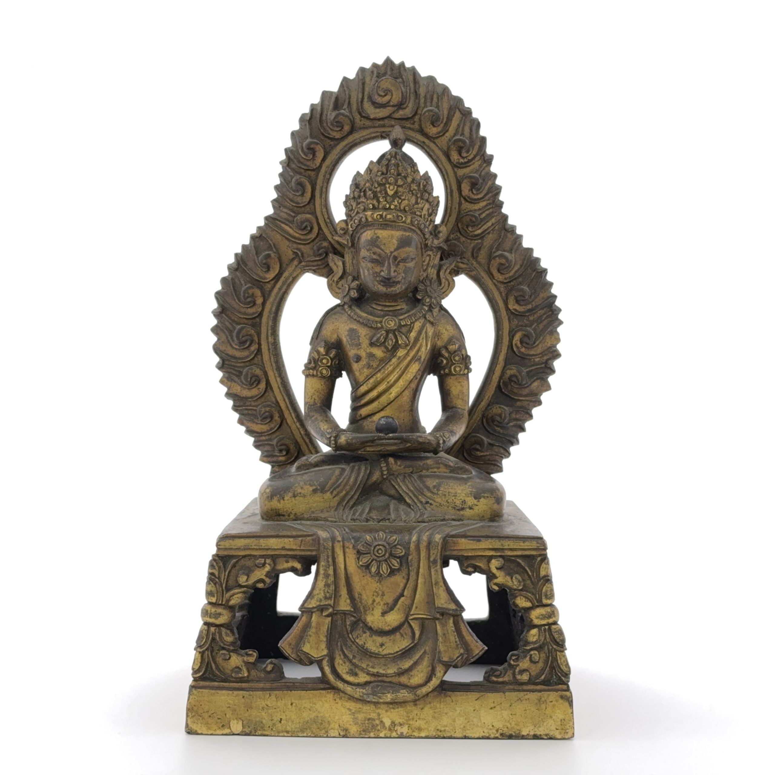 36006	清乾隆 銅鎏金 無量寿佛