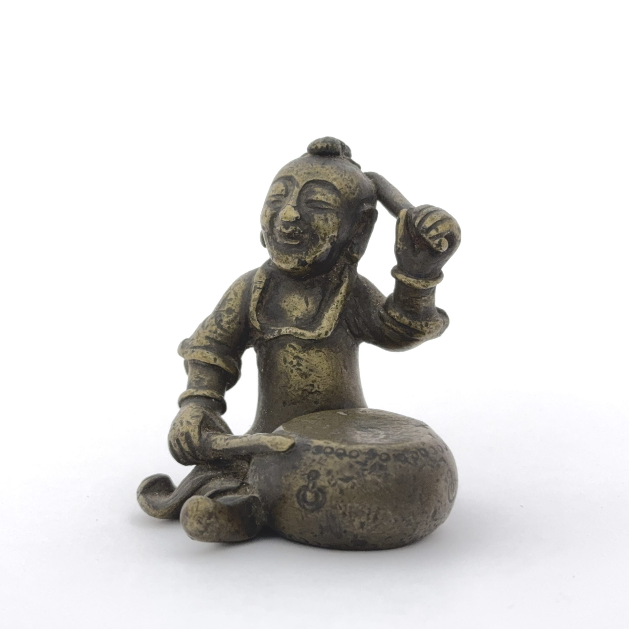 36094	清初 銅 童子鎮紙