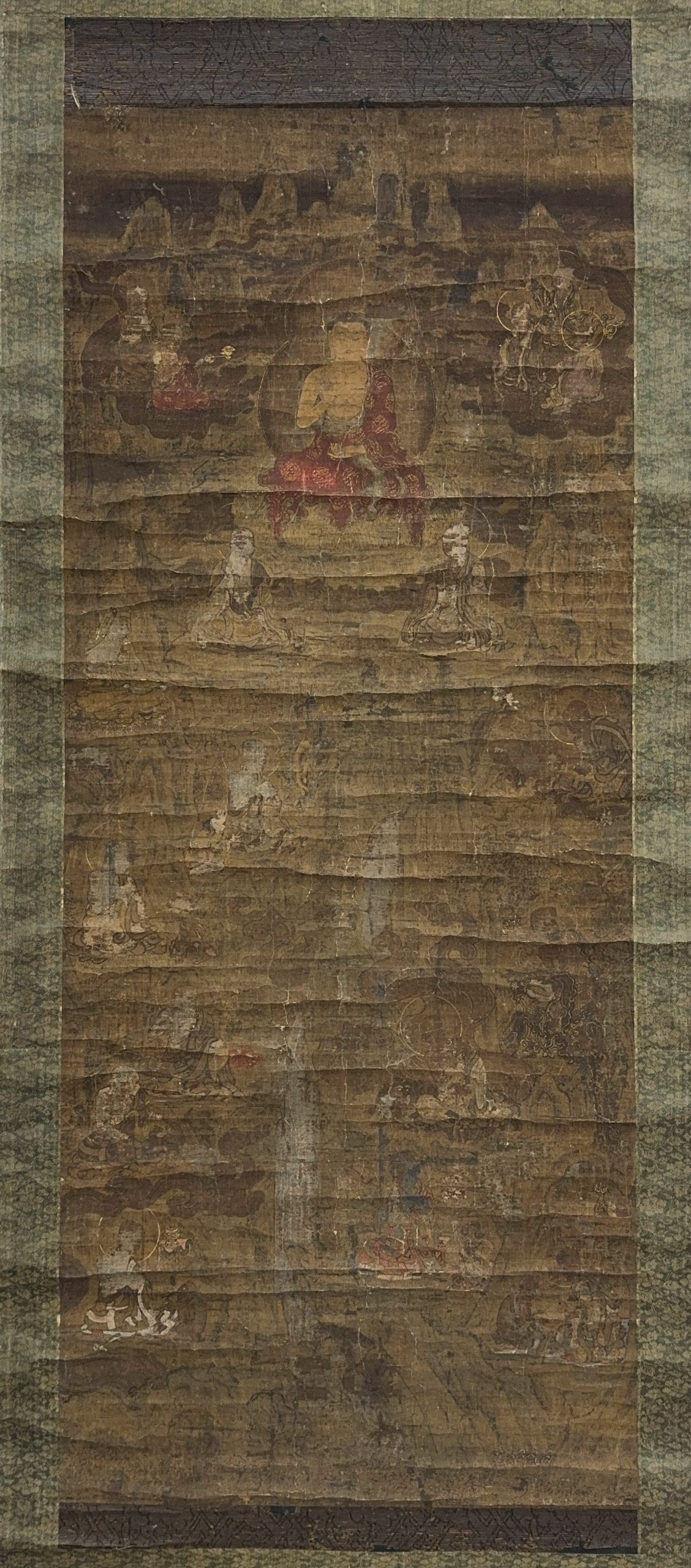 37574	古画 佛画 軸	126×51㎝