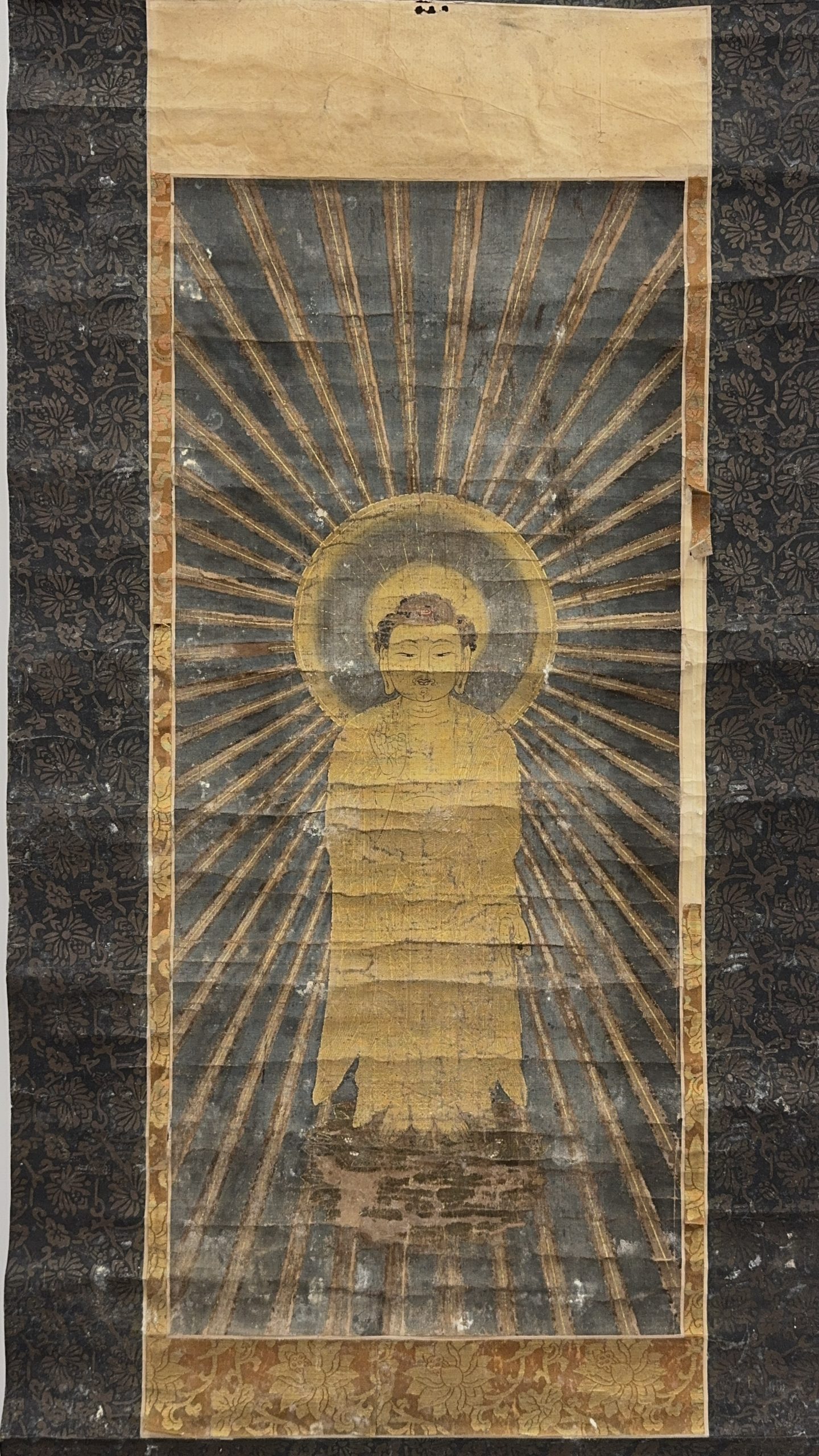 37601	古画 佛画 軸	74×33㎝